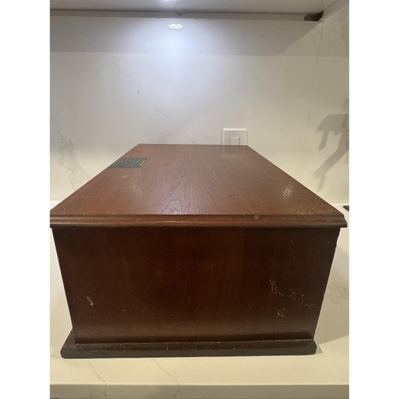 Antique Spool Cabinet Clark's O.N.T 3 Drawers W Label Vintage - Picture 7 of 12